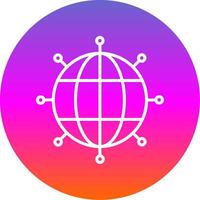 World Wide Line Gradient Circle Icon vector