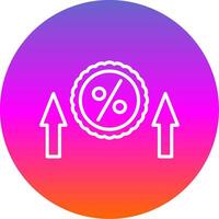 Sale Promotion Line Gradient Circle Icon vector