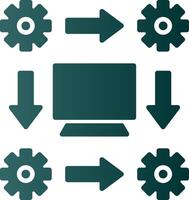 Workflow Glyph Gradient Icon vector