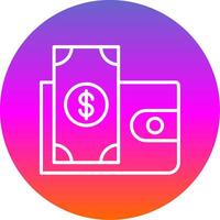 Payment Line Gradient Circle Icon vector