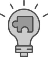 Solution Line Filled Greyscale Icon Design vector