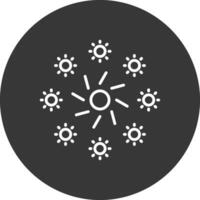 Firework Line Inverted Icon Design vector