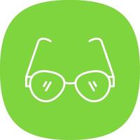 Sunglasses Line Curve Icon Design vector