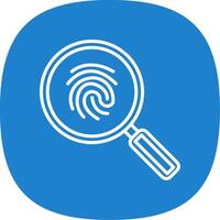 Magnifying Glass Line Curve Icon Design vector