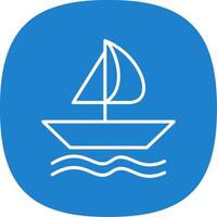 Sailing Line Curve Icon Design vector