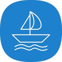 Sailing Line Curve Icon Design vector