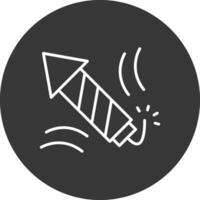 Firework Line Inverted Icon Design vector