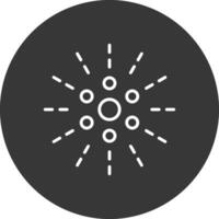 Firework Line Inverted Icon Design vector