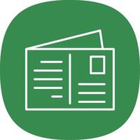 Postcard Line Curve Icon Design vector