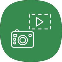 Camera Line Curve Icon Design vector