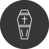 Coffin Line Inverted Icon Design vector