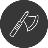 Axe Line Inverted Icon Design vector