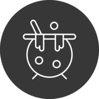 Cauldron Line Inverted Icon Design vector