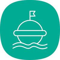 Buoy Line Curve Icon Design vector