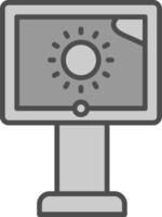 Thermal Imaging Line Filled Greyscale Icon Design vector