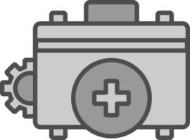 Medical Line Filled Greyscale Icon Design vector