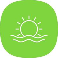 Sunrise Line Curve Icon Design vector