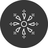 Firework Line Inverted Icon Design vector