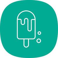 Ice Pop Line Curve Icon Design vector