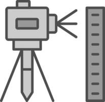 Laser Level Line Filled Greyscale Icon Design vector