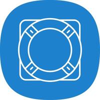 Life Ring Line Curve Icon Design vector