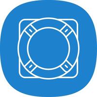 Life Ring Line Curve Icon Design vector