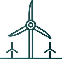 Turbine Energy Line Gradient Icon vector