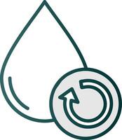 Water Treatment Line Gradient Icon vector