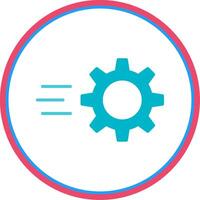 Gear Flat Circle Icon vector