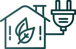 Energy Efficiency Line Gradient Icon vector