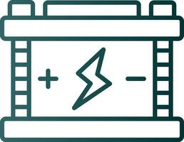 Accumulator Line Gradient Icon vector