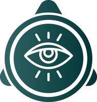 Eye Of Providence Glyph Gradient Icon vector