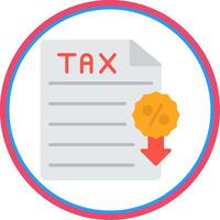 impuesto plano circulo icono vector