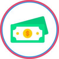 Dollar Flat Circle Icon vector