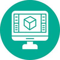 Product Design Multi Color Circle Icon vector
