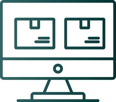 Inventory Control Line Gradient Icon vector