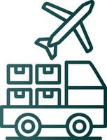 Logistic Service Provider Line Gradient Icon vector