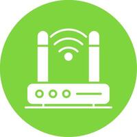 Wireless Modem Multi Color Circle Icon vector