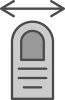 Tap Drag Line Filled Greyscale Icon Design vector