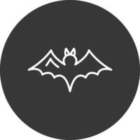 Bat Line Inverted Icon Design vector