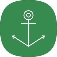 Anchor Line Curve Icon Design vector