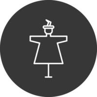 Scarecrow Line Inverted Icon Design vector