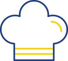 Chef Hat Line Two Colour Icon Design vector