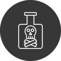 Poison Line Inverted Icon Design vector