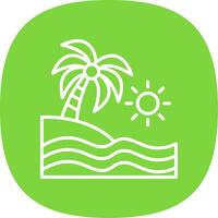 Beach Line Curve Icon Design vector