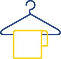 Clothes Hanger Line Two Colour Icon Design vector