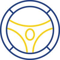 Steering Wheel Line Two Colour Icon Design vector