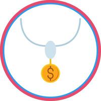 Necklace Flat Circle Icon vector