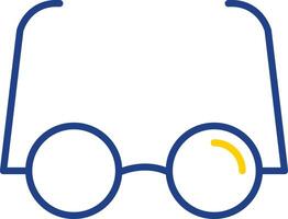 Reading Glasses Line Two Colour Icon Design vector