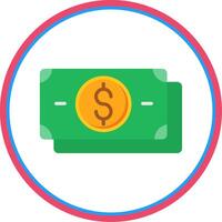 Dollar Flat Circle Icon vector